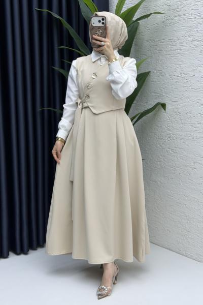 Lalezar Etekli Takım Tesettür Giyim