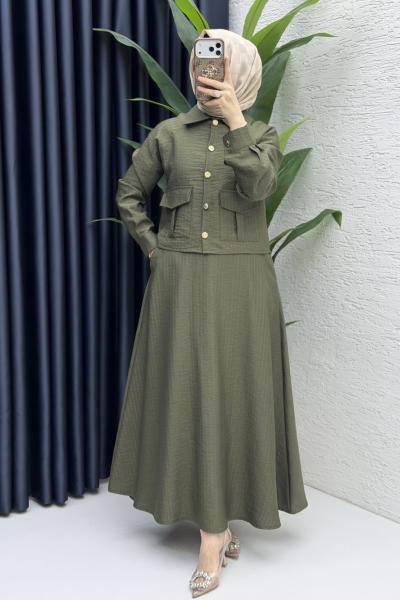 Laya Etekli Takım Tesettür Giyim