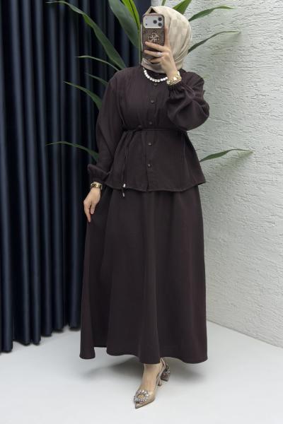 Nagehan Etekli Takım Tesettür Giyim