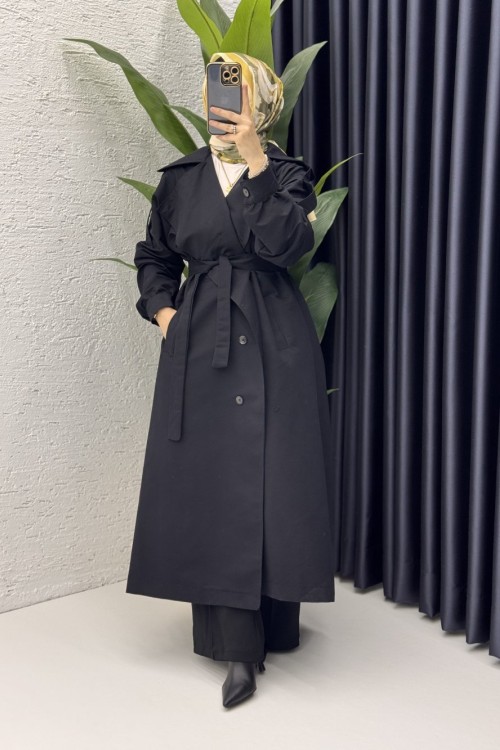 Rabia Trench Tesettür Giyim