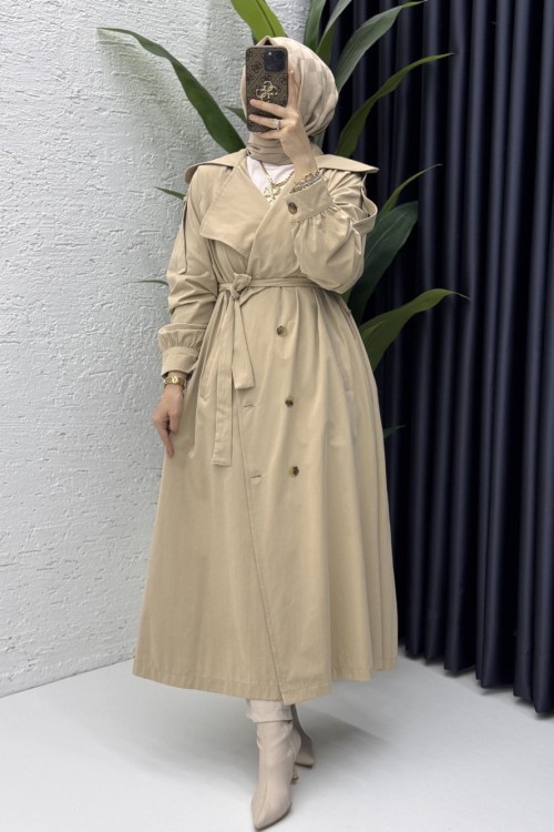 Rabia Trench Tesettür Giyim