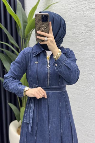 Şeniz Kot Elbise Tesettür Giyim